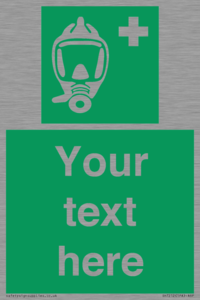 Custom sign safe condition Emergency escape breathing device